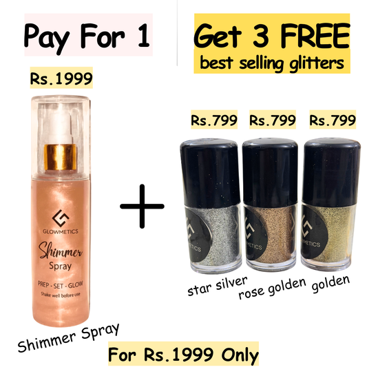 Shimmer Spray + 3 Eye Glitters (Free)
