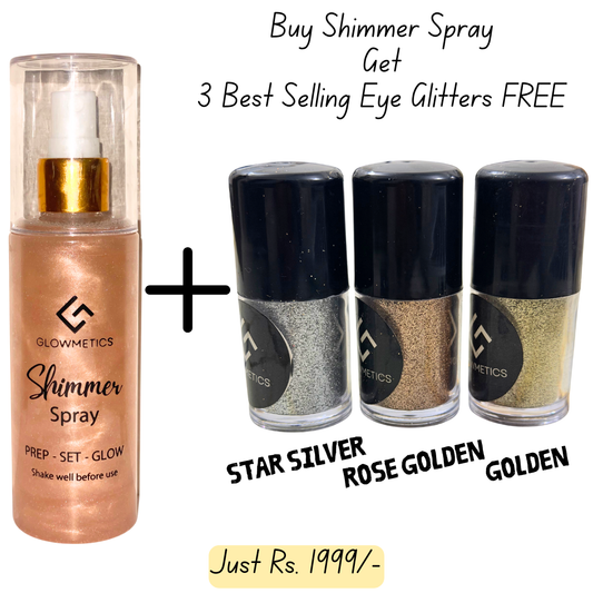 Shimmer Spray + 3 Eye Glitters (Free)