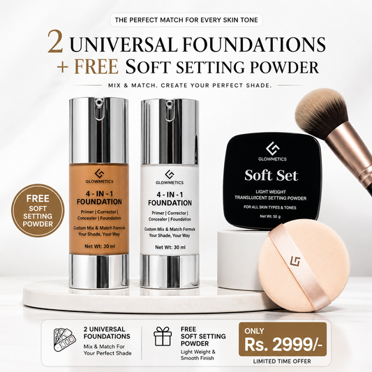 2 Universal Foundations Kit + FREE Soft Setting Powder