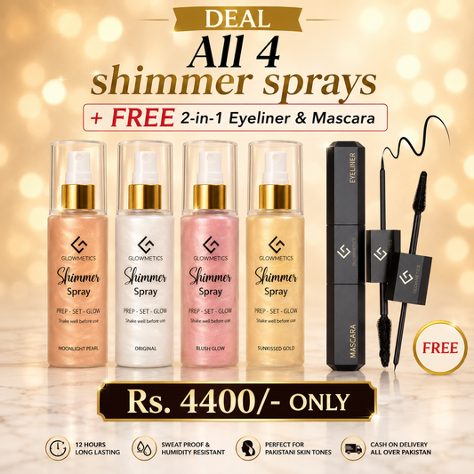 Pack of 4 - All 4 Shimmer Sprays + FREE 2-in-1 Eyeliner & Mascara