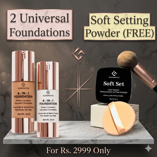 2 Universal Foundations Kit + FREE Soft Setting Powder