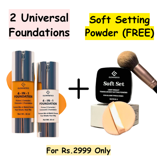 2 Universal Foundations Kit + FREE Soft Setting Powder