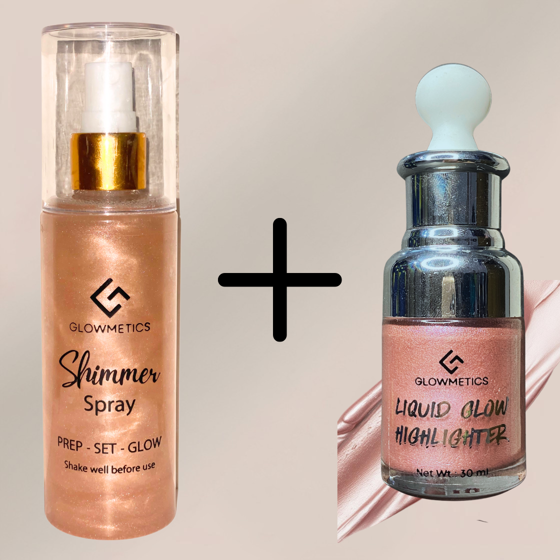 Ayeza Khan Glow Combo Deal (Shimmer Spray + Liquid Highlighter)