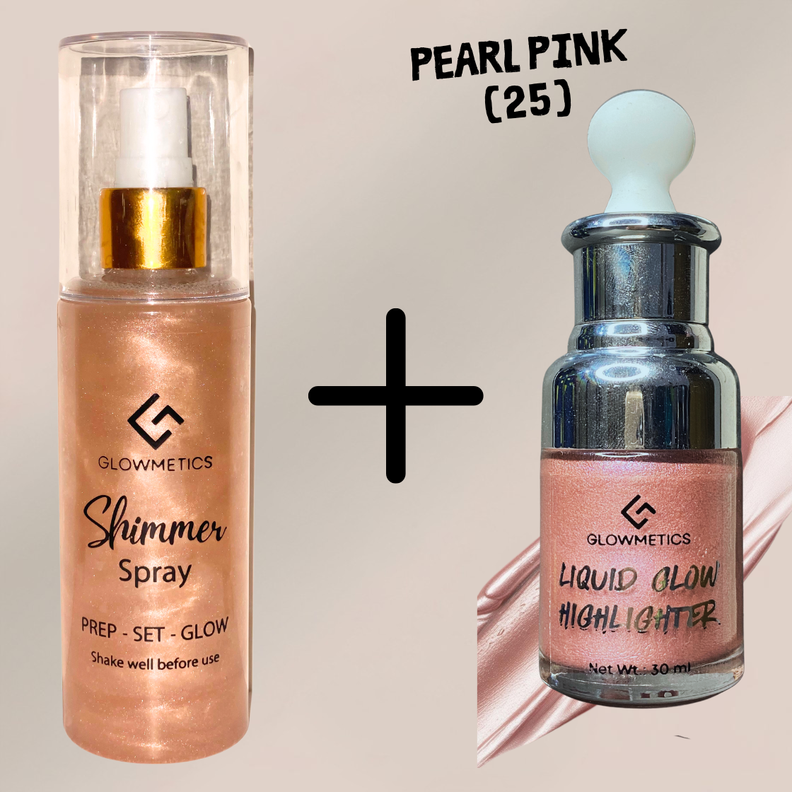 1st Anniversary Deal (Shimmer Spray + Liquid Highlighter + FREE Glitter)